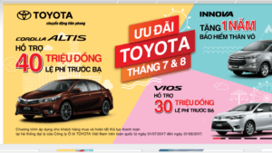 Chương trình khuyến mại tháng 7 và 8 Toyota Việt Nam